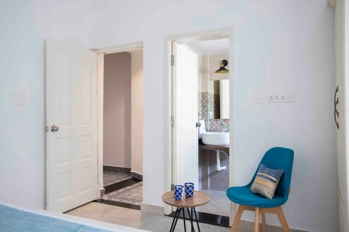 Sleek White 8BDR Villa Near Baga Beach
