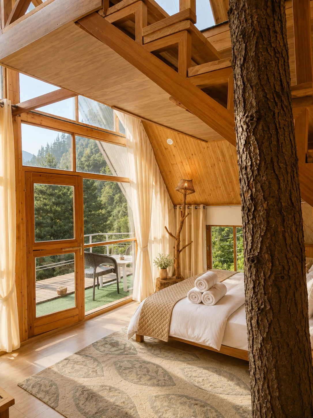Buransh | Living Tree Glass Cabin Jibhi