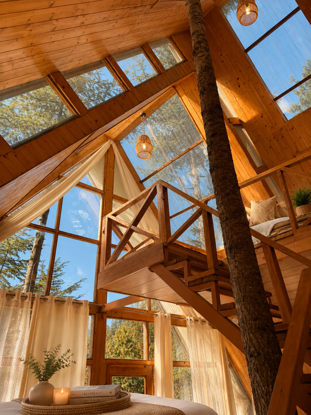 Buransh | Living Tree Glass Cabin Jibhi