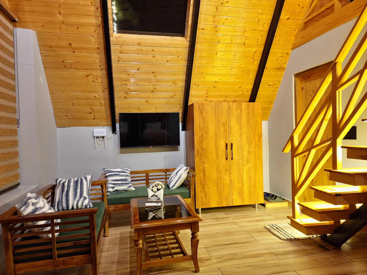 Luxury A Cabin | Sunken Hot Tub Dharampur