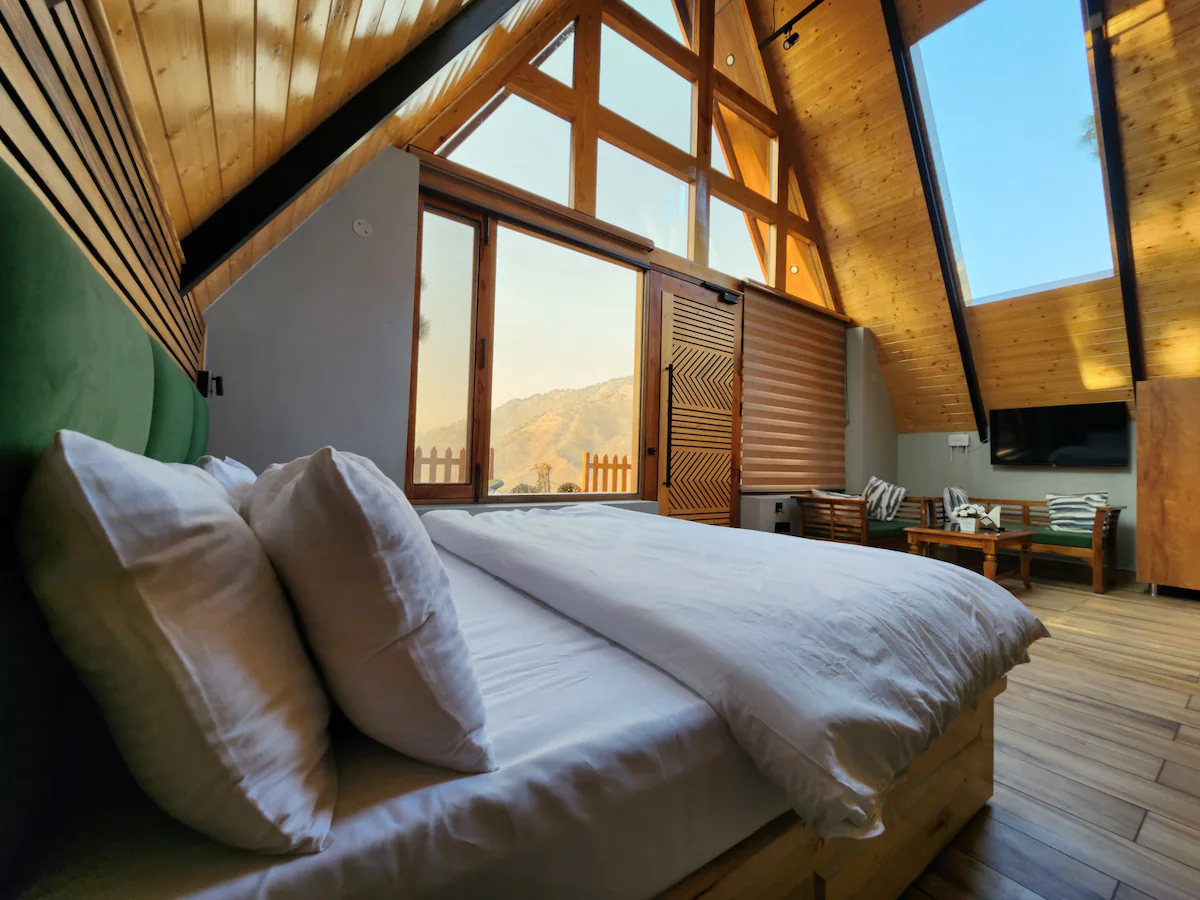 Luxury A Cabin | Sunken Hot Tub Dharampur