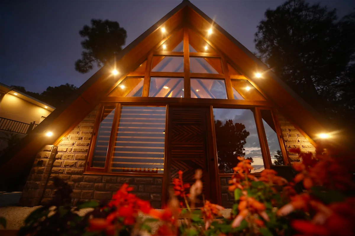 Luxury A Cabin | Sunken Hot Tub Dharampur